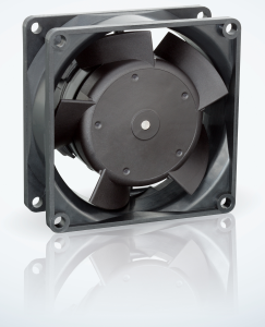 AC axial fan, 115 V, 80 x 80 x 32 mm, 80 m³/h, 48 dB, ball bearing, ebm-papst, AC 8300 H