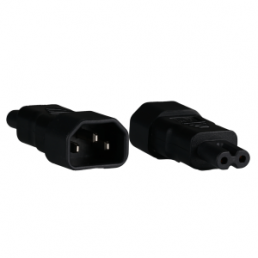 Power adapter IEC C14 to C7, black