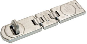 Hasp and staple, level 10, shackle (H) 35 mm, steel, (B x H x T) 45 x 35 x 195 mm, K230195D