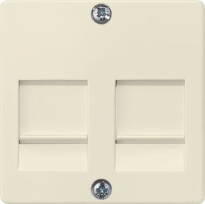 Cover plate with title block, electric white, for Modular jacks, 5TG2057