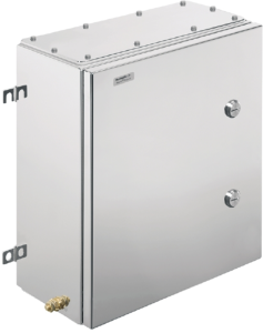 Stainless steel enclosure, (L x W x H) 150 x 382 x 458 mm, silver (RAL 7035), IP66, 1200330000