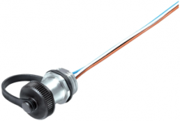 Sensor actuator cable, M12-flange socket, straight to open end, 4 pole, 0.2 m, 4 A, 09 3432 284 04
