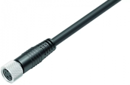 Sensor actuator cable, M8-cable socket, straight to open end, 4 pole, 2 m, PUR, black, 4 A, 77 3506 0000 50004 0200