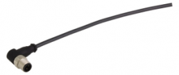 Sensor actuator cable, M12-cable plug, angled to open end, 4 pole, 1 m, PVC, gray, 21348600484010