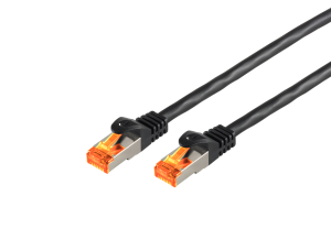 Patch cable, RJ45 plug, straight to RJ45 plug, straight, Cat 6A, S/FTP, PVC/PE, 30 m, black