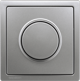 DELTA style cover plate for dimmer with rotary knob, platinum metallic