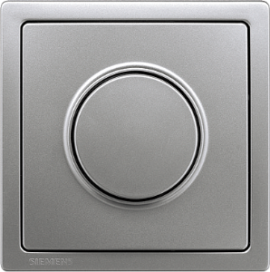 DELTA style cover plate for dimmer with rotary knob, platinum metallic