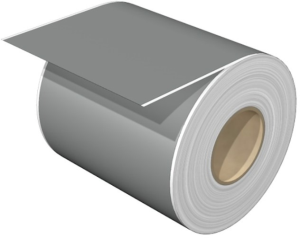 Polyester Label, (L x W) 30 m x 100 mm, silver, Roll with 1 pcs