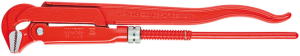 Pipe Wrench 90° red powder-coated 420 mm
