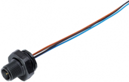Sensor actuator cable, M12-flange plug, straight to open end, 12 pole, 0.2 m, 2 A, 76 4731 3111 00012-0200