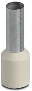Insulated Wire end ferrule, 10 mm², 22 mm/12 mm long, DIN 46228/4, ivory, 3201068