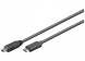 USB 2.0 Adapter cable, USB plug type C to Mini-USB plug type B, 0.5 m, black