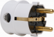 Schuko plug right-angled, 3 x 1.5 mm², arctic white
