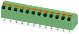 PCB terminal, 12 pole, pitch 5.08 mm, AWG 24-16, 9 A, spring-clamp connection, green, 1751464