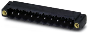 Pin header, 10 pole, pitch 5.08 mm, straight, black, 1954883