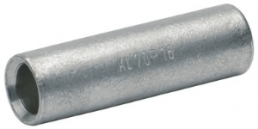 Butt connector, uninsulated, 10 mm², AWG 7, metal, 30 mm