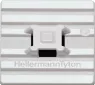 Mounting base, PA, white, self-adhesive, (L x W x H) 28 x 28 x 6.3 mm, 151-02977