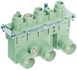 Socket contact insert, 24B, 5 pole, equipped, axial screw connection, with PE contact, 09380052702
