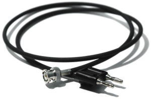 Coaxial cable, Banana plug to BNC plug (straight), 50 Ω, RG-58/U, 0.3 m, BU-5070-B-12-0