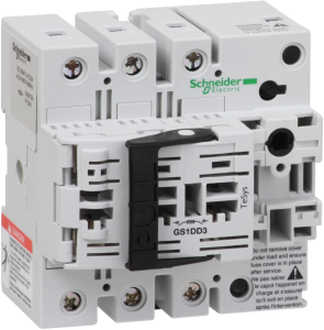 Fused disconnector base GS1, 3 pole, 32 A, (L x W x H) 112 x 96 x 98 mm, for load-break switch, GS1DD3