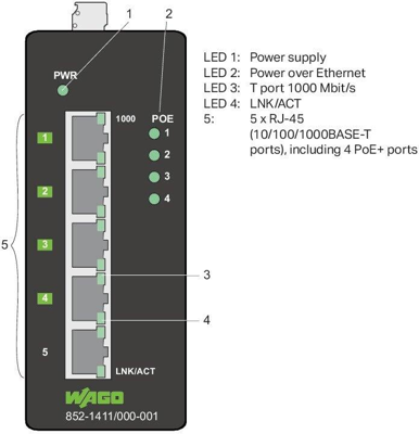 852-1411/000-001 WAGO Industrial ethernet switches Image 2