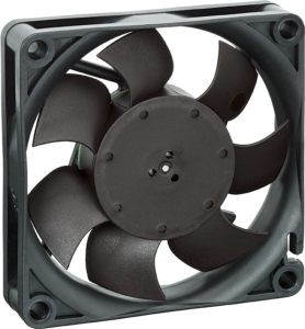 DC axial fan, 12 V, 70 x 70 x 15 mm, 28 m³/h, 25 dB, slide bearing, ebm-papst, 712 F/2L-005