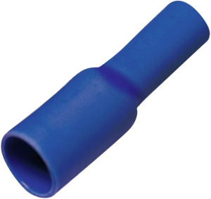 Round plug, Ø 5 mm, L 23.3 mm, insulated, straight, blue, 1.5-2.5 mm², AWG 16-14, 1491990000