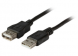 USB 2.0 Extension cable, USB plug type A to USB jack type A, 5 m, black