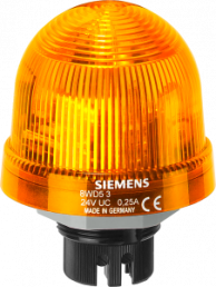Integrated signal lamp, continuous light LED, 24 VUC yellow