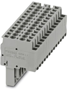Plug, spring balancer connection, 0.08-4.0 mm², 13 pole, 24 A, 6 kV, gray, 3040520