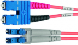 FO duplex adapter cable, SC to LC, 1 m, OM1, multimode 62.5/125 µm