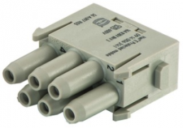 Socket contact insert, 6 pole, unequipped, crimp connection, 09140063141