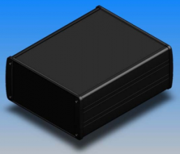 Aluminum Profile enclosure, (L x W x H) 200 x 167 x 82 mm, black (RAL 9004), IP65, TEKAM 52.9