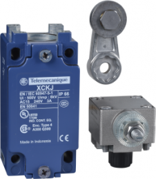 Switch, 2 pole, 1 Form A (N/O) + 1 Form B (N/C), roller lever, screw connection, IP66, XCKJ50511