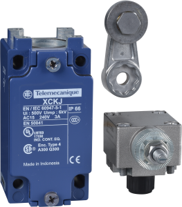 Switch, 2 pole, 1 Form A (N/O) + 1 Form B (N/C), roller lever, screw connection, IP66, XCKJ10511H29