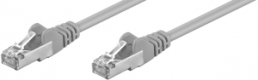 Patch cable, RJ45 plug, straight to RJ45 plug, straight, Cat 5e, SF/UTP, PVC, 20 m, gray