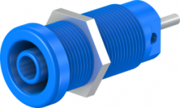 4 mm socket, solder connection, mounting Ø 12.2 mm, CAT IV, blue, 66.9661-23