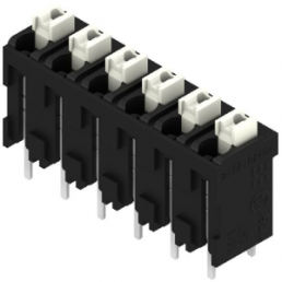 PCB terminal, 6 pole, pitch 5 mm, AWG 28-14, 10 A, spring-clamp connection, black, 1826000000