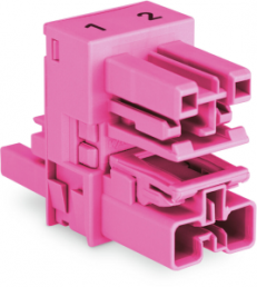 H-distributor, 2 pole, pink, 770-1610