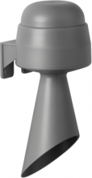 Electronic small horn, 60 Hz, 98 dB, 115 VAC, 70 mA, gray