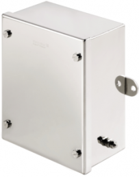 Stainless steel enclosure, (L x W x H) 80 x 120 x 150 mm, silver (RAL 7035), IP67, 1002750000