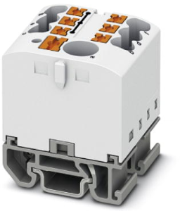 Distribution block, push-in connection, 0.14-4.0 mm², 7 pole, 24 A, 8 kV, white, 3274178