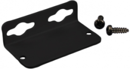Aluminum flange kit, black, for 1455L enclosures