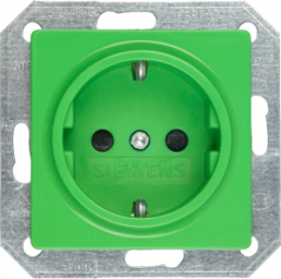 German schuko-style socket, green, 16 A/250 V, Germany, IP20, 5UB1520