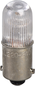 Orange neon bulb for signalling - BA 9s - 220..240 V