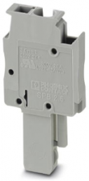 Plug, spring balancer connection, 0.08-4.0 mm², 1 pole, 24 A, 6 kV, gray, 3043103