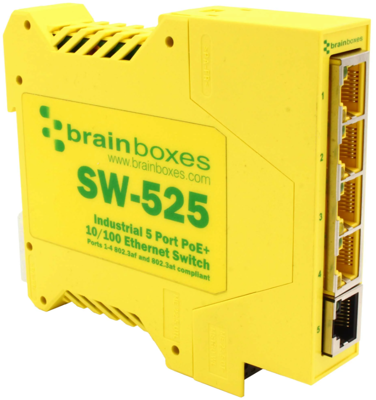 SW-525 BRAINBOXES Industrial ethernet switches Image 1