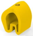 PVC cable maker, imprint "G", (L) 6 mm, max. bundle Ø 8.9 mm, yellow, EC1465-000