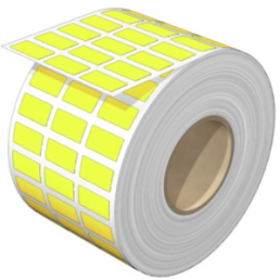 Polyester Device marker, (L x W) 17 x 9 mm, yellow, Roll with 1000 pcs