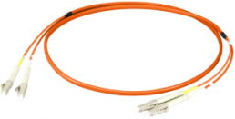 FO patch cable, LC duplex to LC duplex, 50 m, OM2, multimode 50/125 µm